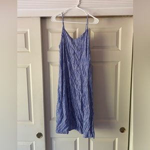 Old Navy cami midi dress white with blue stripes